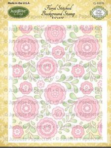 Justrite Floral Stitched Cling Background Stamp