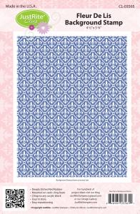 Justrite Fleur De Lis Background Cling Stamp