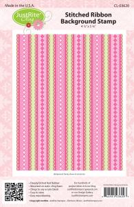 Justrite Stitched Ribbon Background Cling Stamp