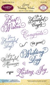 Grand Wedding Wishes Clear Stamp Set