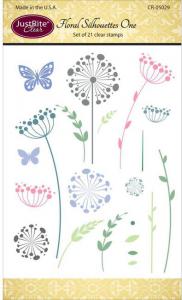 Floral Silhouettes One Clear Stamp Set