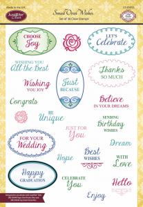 Justrite Small Oval Wishes Clear Stamp Set