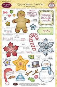 Justrite Applique Christmas Labels One Clear Stamps