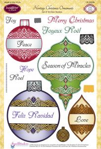 Justrite Heritage Christmas Ornament Clear Stamp Set