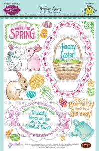 Justrite Welcome Spring Set of Clear Stamps