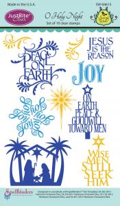 Justrite O Holy Night Clear Stamp Set