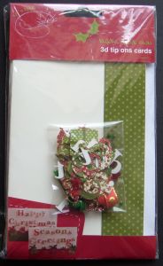 A6 Card Kit - 4 Cute 3D Christmas Card w Env. KX9007