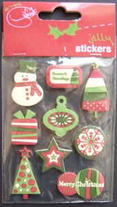 Jelly Labels - 10 Cut Christmas Jelly Stick Ons KX9011