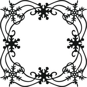 That Special Touch Snowflake Frame 6 in x 6 in Mask
