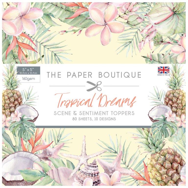 The Paper Boutique Tropical Dreams 5 in x 5 in Sentiments Pad