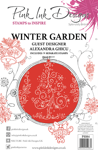 Pink Ink Designs Winter Garden 6 in x 8 in Clear Stamp Set