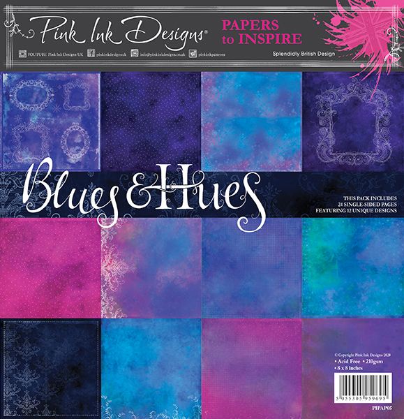Pink Ink Designs Blues & Hues 8 in x 8 in Paper Pad