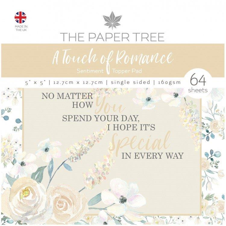 The Paper Tree A Touch of Romance 5 in x 5 in Sentiments Pad