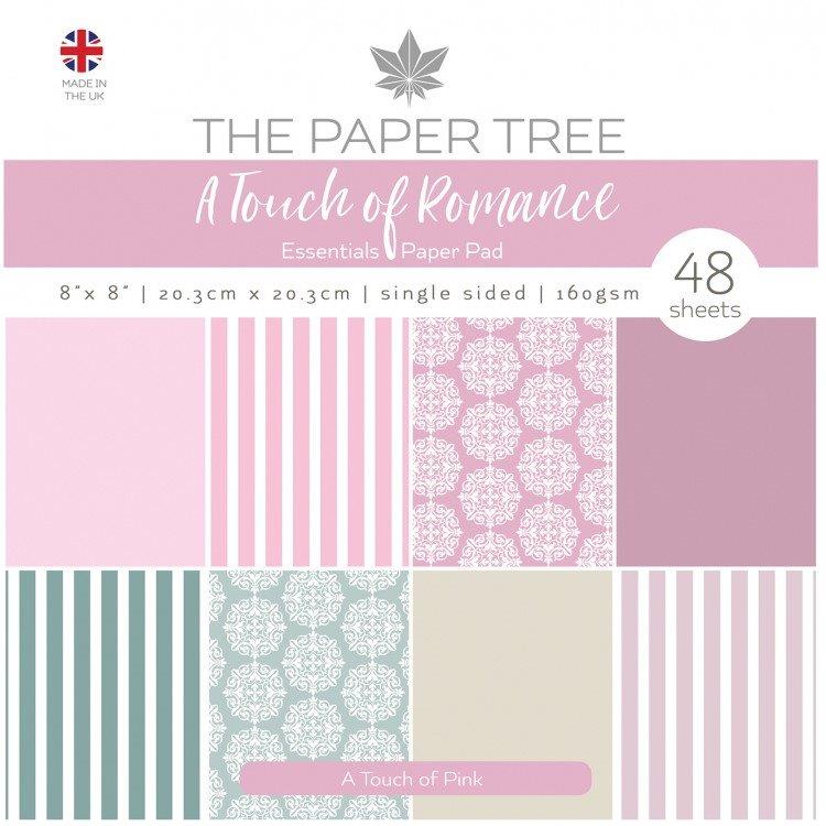 The Paper Tree A Touch of Romance 8 in x 8 in Essentials Pad - A Touch of Pink
