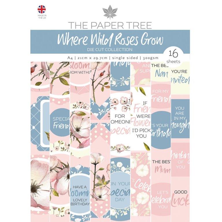 The Paper Tree Where Wild Roses Grow A4 Die Cut sheets
