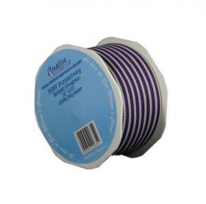 Grosgrain Stripe Purple/Ivory 1.5