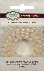 Creative Expressions Self Adhesive Pearl Strips Single Cream