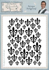 Sentimentally Yours Baroque Background Stamp