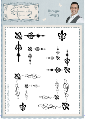 Sentimentally Yours Baroque Corners A6 Clear Stamp Set
