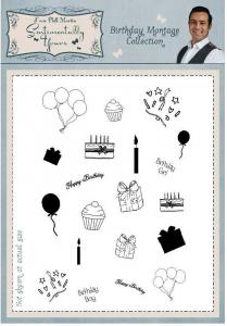 Sentimentally Yours Birthday Montage Collection Clear Stamp Set