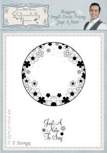 Sentimentally Yours Blossom Small Circle Frame - Just A Note Pre Cut Stamp Set 2