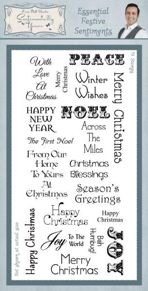 Sentimentally Yours Essential Festive Sentiments Clear Stamp Set