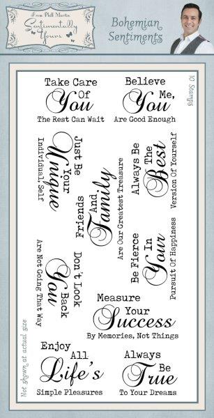 Sentimentally Yours Bohemian Sentiments DL Clear Stamp