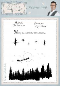 Sentimentally Yours Christmas Forest A5 Clear Stamp Set