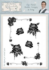 Sentimentally Yours Chic Floral Border Corner & 'Icons'
