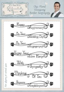 Sentimentally Yours Chic Floral 'Occasions' Border Sentiments