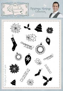 Sentimentally Yours Christmas Montage Collection Clear Stamp Collection