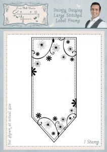 Sentimentally Yours Dainty Daisies Large Stitched Label Frame