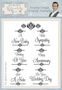Sentimentally Yours Decadent Damask 'Occasions' Sentiments