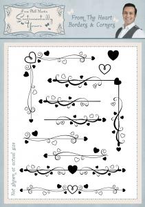Sentimentally Yours From The Heart Borders & Corners A5 Clear Stamp Set