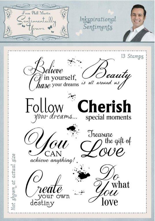Sentimentally Yours Inkspirational Sentiments A5 Clear Stamp Set
