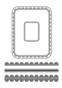 Sentimentally Yours Lacy Rectangles Frames & Borders Collection Clear Stamp Set