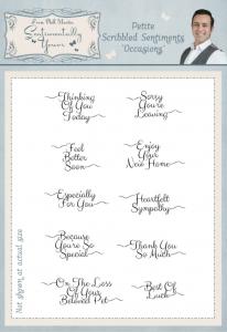 Sentimentally Yours Petite Scribbled Sentiments Occasions A5 Clear Stamp Set