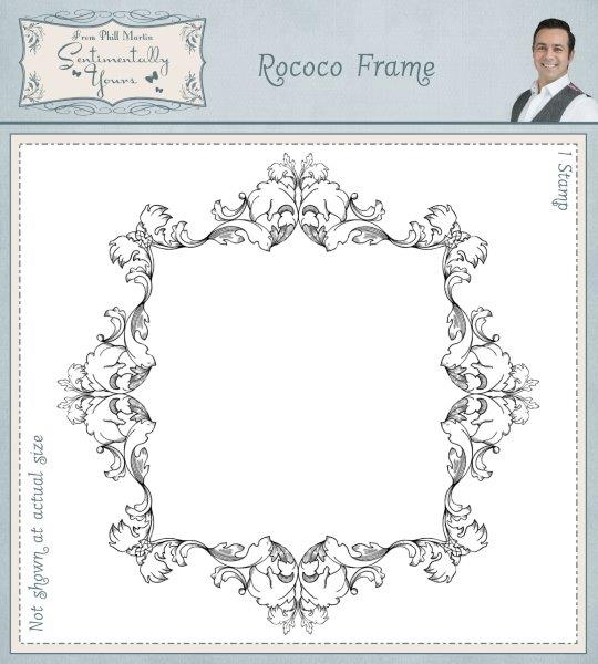 Sentimentally Yours Rococo Frame Pre Cut Rubber Stamp