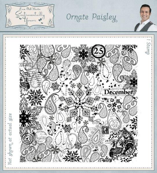 Sentimentally Yours Sentimentally Yours Ornate Paisley Pre Cut Rubber Stamp