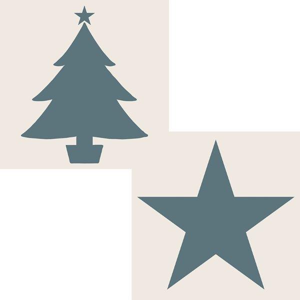 Sentimentally Yours Star & Christmas Tree 6 x 6 Aperture Stencils