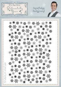 Sentimentally Yours Snowflake Background A6 Stamp