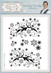 Sentimentally Yours Snowflake Flourishes Collection A5 Clear Stamp Set