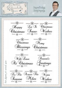 Sentimentally Yours Snowflakes Sentiments A5 Clear Stamp Sets