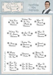 Sentimentally Yours Snowflake Mini Sentiments A5 Clear Stamp Set