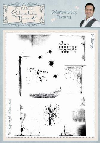 Sentimentally Yours Splatterlicious Textures A5 Clear Stamp Set
