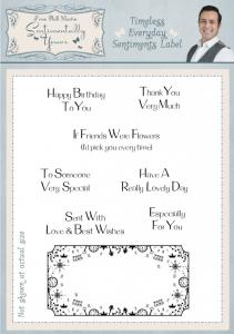 Sentimentally Yours Timeless Everyday Sentiments Label Clear Stamp Set