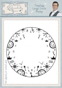 Sentimentally Yours Timeless Large Circle Frame Pre Cut Stamp