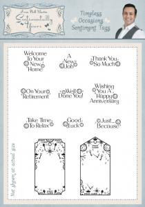 Sentimentally Yours Timeless Occasions Sentiment Tags Clear Stamp Set