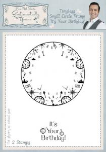 Sentimentally Yours Timeless Small Circle Frame It's Your Birthday Pre Cut Stamp Set 2