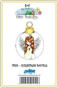 Tatty Button - Christmas Bauble Mounted Stamp